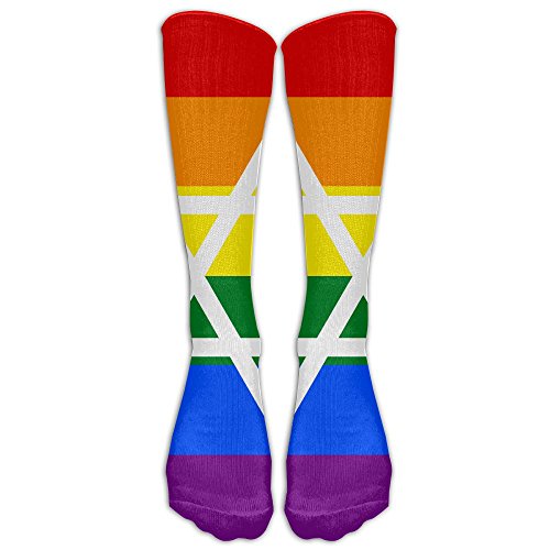 Jewish Gay Pride By Pride Flag Compression Socks Football Socks Sports Stockings Long Socks High Socks
