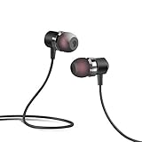 Earbuds, E&jing In-ear Earphones Metal Magnetic Headset Built in Mic 3.5mm Audio Jack Headphones (Black)