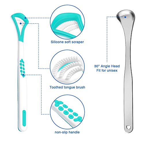 3 Tongue+Scraper+Cleaner+Stainless+Scraping