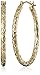 Amazon Collection 10k Yellow Gold Hoop Earrings, 1