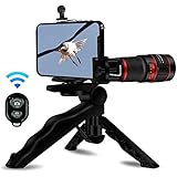 Cell Phone Camera Lens, AIKEGlobal 20X Zoom Telephoto Lens, Stronger Phone Tripod, Wireless Remote Shutter,Phone Holder Compatible iPhone, Samsung,iPad and Most Smartphones
