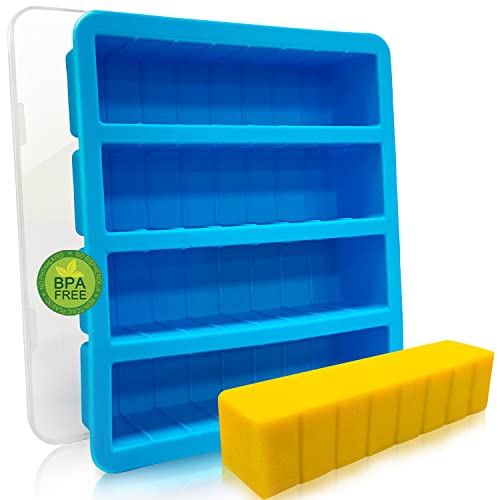 Silicone Butter Mold with Lid, Walfos Non-Stick Tray Fits Standard Butter Stick Size, Large Cavity, Holds 8 Tablespoons, Ideal For Soap Bar, Energy Bar, Brownie, Cake at Amazon