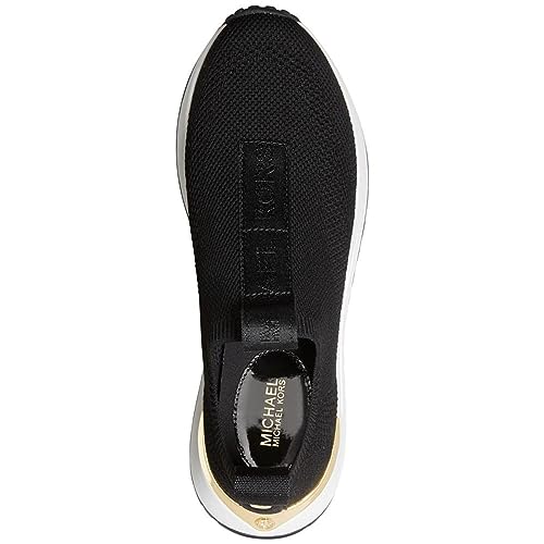 Michael Kors Women’s Bodie Knit Slip-On Sneaker, Black, 7.5