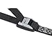 PowerTye 1in x 8ft Lashing Strap with Cam Buckle and Protective Rubber Pad- Made in USA - 200 lb. Working Load Limit / 600 lb. Breaking Strength - Black - 2-Pack