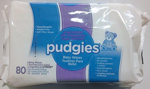 Nice Pak Pudgies UnScented Baby Wipe - 80 per pack