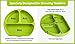 Babiere Silicone Toddler Plate – Powerful Suction Base Stays Put to Highchair – Grip Dish with Divided Sections – BPA & Toxin Free, Microwave & Freezer Safe – Free Silicone Baby Spoon – Green