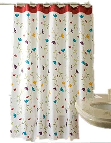 花 が キュート おしゃれな シャワーカーテン カーテンリング 防水 付属 防カビ 加工 180cmx180cm Peva 現品