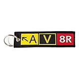 "Aviator (AV8R) Airport taxiway Sign Keychain