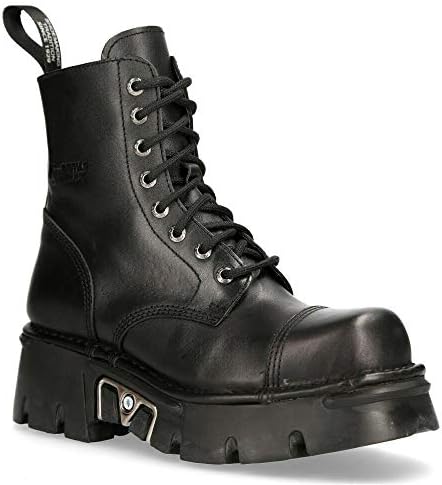 Amazon.com | New Rock M-NEWMILI083-S21 TOWER COMBAT BOOTS Black