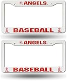 MLB Officially Licensed, (2) Plastic License Plate Frame, FRONT & REAR. (Los Angeles Angels 