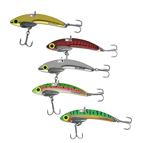 SteelShad Original Color (3/8 oz ) 5 Pack Kit for Fresh and Saltwater Fishing Long