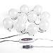 BEAUTME Hollywood LED Vanity Mirror Lights Kit with Dimmable Light Bulbs,Beauty Lighting Fixture Strip for Makeup Vanity Table Set in Dressing Room, Mirror Not Included(10 Bulbs kit) …