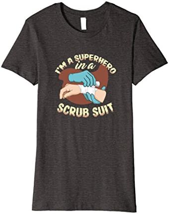 Womens I'm a superhero in a scrub suit. XL Dark Heather
