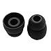 10pcs Double Flange Earbuds for Powerbeats 2 Wireless Headphones Replacement Silicone Eartips (Black)