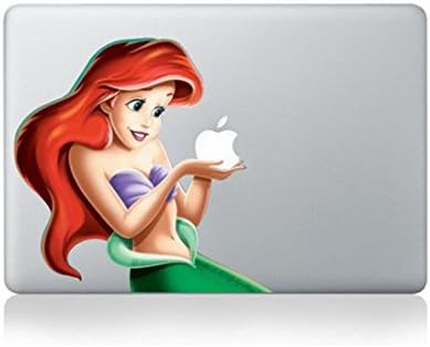Delzam Mermaid Cartoon Character Decal Sticker for MacBook Laptop Air Pro Retina 13 13.3 Inch Cool Disney Kids Fun Cute Girly Adorable Awesome Movies Mermaids Pretty 15" 15-inch (13 Inch)