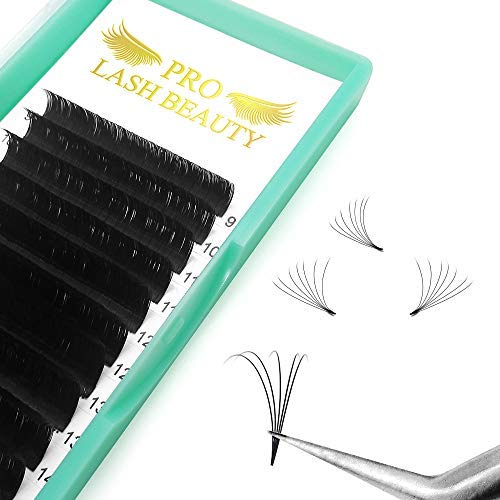 Easy Fan Lashes DD-0.07-9 Eyelash Extensions C D curl Easy Fan Russian Lashes Self Fanning Lashes Automatic Blooming Lashes(DD-0.07,9 mm)…