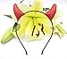 Bonnie Z. Leonardo Glitter Devil Horns Headband Glitter Red