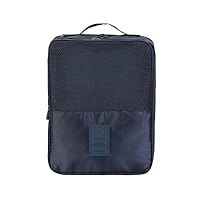 Moreteam Travel Shoe Bag 3 in 1 Shoe Organizer Space Saving Storage Tote Bags with Zipper for Men Women (Navy Blue)