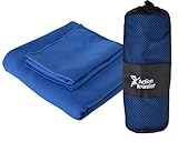 Action Frontier 4 Pack Microfiber Towel Set - 1 XL Beach Towel, 2 Washcloths, 1 Mesh Carry Bag