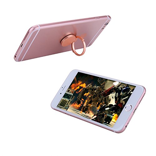 image for LuettBiden [2 Pack] Finger Ring Stand, 360° Rotary Cell Phone Holder 