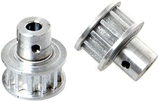 Orish 2Pcs Aluminum T5 Timing Pulley 12 Tooth Bore 5mm for 3D Printer RepRap Prusa Mendel