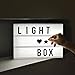 Cinema Light Box - DIY Personal LED Sign, Marquee Style LED Lightbox with 90 Interchangeable Letters for Festival/Birthday/Anniversary | 2 Power Mode [A4 Size, White]