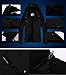 YXP Men's Mountain Waterproof Ski Jacket Windproof Rain Jacket Black