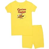 Curious George Girls' 2-Piece Snug-Fit Organic Cotton Pajamas Set
