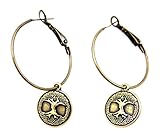 Tree of Life, Hoop Earrings, Antique Brass