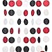 MOWO Paper Garland Circle Dots Hanging Decor, 2.5'' in Diameter,10-feet (Black/red/White, 2pc)