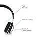 Alltrum On-Ear Headphone, Adjustable Headsets for Kids, Children, Teens, Adults, Foldable Headphones with Microphone, Wired Modes Compatible for Cellphones/PC/iPad/ MP3/ MP4, Blackthumb 1