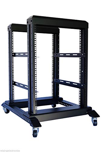 Raising Electronics Server Rack Open Frame Rack 4 Post 19 inch Adjustable Server/Audio Rack Cold Rolled Steel(15U,17 Depth) - Thumbnail 5