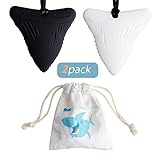 OKAYC Shark Tooth Sensory Chew Necklace for Boys & Girls Teether Chew Teething Toys，Especially Designed for Autism,AS,ADHD,Sensory Stimulation and Oral Sensory Needs(2Pack)