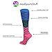 MadSportsStuff Neon Mermaid Over the Calf Socks (Electric Blue/Teal/Neon Pink, Small)