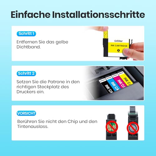 Glliter Ink Cartridges Compatible with 604XL Cartridges for Epson Expression Home XP-2205 XP-3200 XP-4200 XP-3205 XP-4205 XP-2200 Workforce WF-2910 WF-2930 WF-2935 WF-2950 (Pack of 10)
