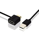 RUIPRO 5V USB power insertor with standard Female HDMI to Male HDMI port