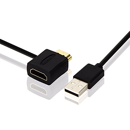 RUIPRO 5V USB power insertor with standard Female HDMI to Male HDMI port