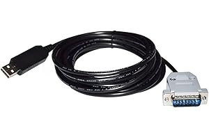 Pidwaok USB to DB15 Male 2 Row 15 Pin Serial Cable, 3 Meter RS232 Communication Cable for YaoHua Weighing Indicators to PC Co