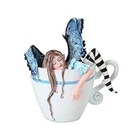 Ky & Co YesKela 4.75 Inch I Need Coffee Fairy Sleeping in Cup Statue Figurine