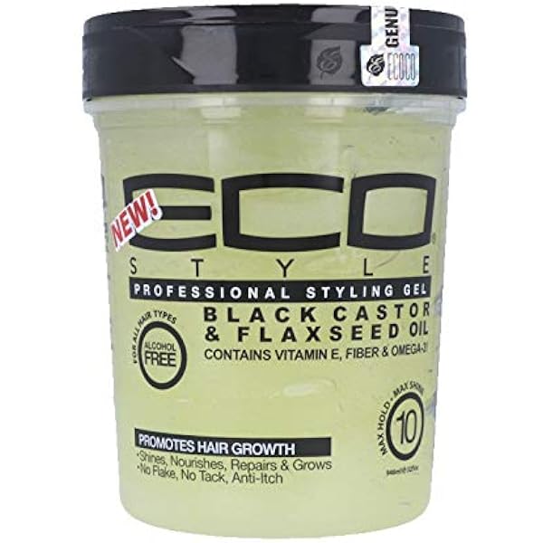 amazon com beauty logica eco style gel black castor flaxseed oil 32 oz beauty amazon com beauty logica eco style gel