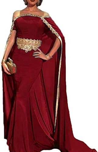 AngelCity Brides Long Formal Dresses Bateau Prom Evening Dresses with Cape 2017