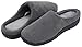 HomeTop Soft Winter Warm Memory Foam Coral Fleece House Slippers for Men ¨C Assorted Styles & Color (11-12 D(M) US, Gray)