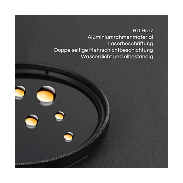 Zacro 52mm Objektiv Filter Set ND2, ND4, ND8, ND16 Kit mit Objektivstift Filtertüte Gegenlichtblende Objektivdeckel und… – Bild 5