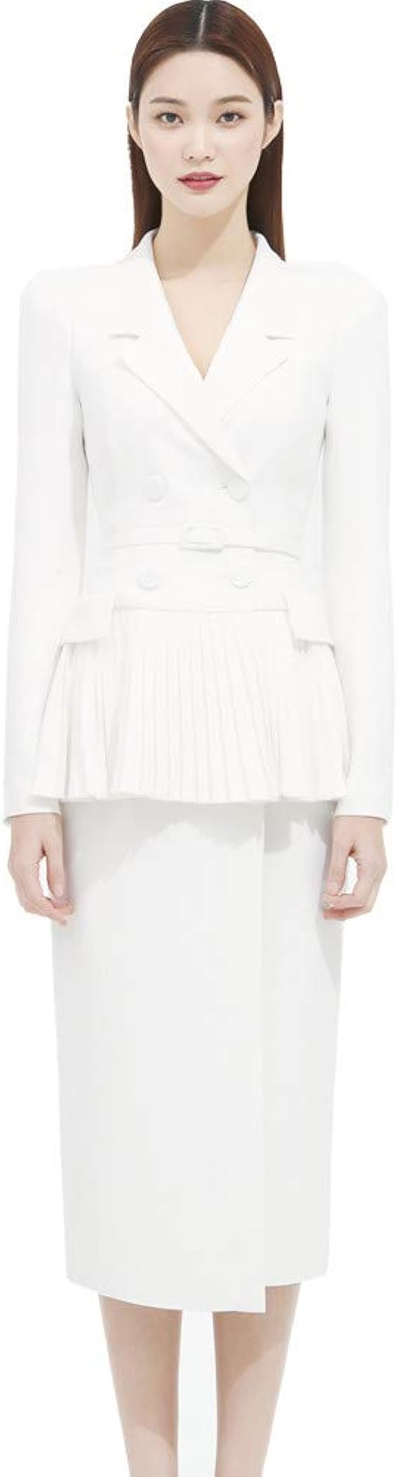 Amazon スーツレディース スカートスーツ セットアップ グレー 魅力的 エレガント ビジネス 膝丈 タイトスカート スリム フォーマル Ol お洒落 2点セット 3点セット スカートスーツ 通販