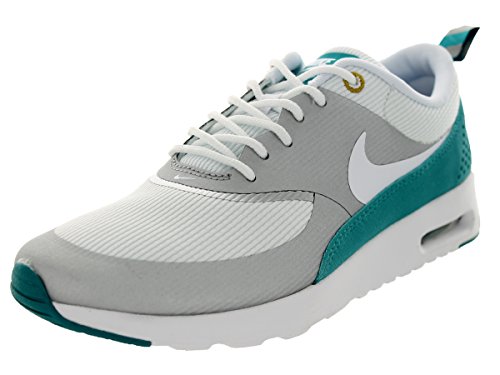 Nike Women’s Air Max Thea Mtllc Slvr/White/Trb Grn/Drk C Running Shoe 6.5 Women US