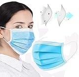 50 pcs Disposable Face Mask Safety Mask Dust for Medical Dental Salon and Personal Health, 3-Ply Ear Loop