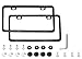 DKMHA Matte License Plate Frame with Chrome Screw Caps, 2Pcs 2 Holes Black License Plate Frames, Car License Plate Covers for US Vehicles