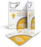 PatchMD - B12 Energy Plus Topical Patch - Natural Ingredients, Helps Boost Energy and Stamina, Release Antioxidants, Reduce Anxiety and Irritability - 30 Day Supply