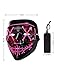 Sago Brothers Halloween Mask, LED Light Up Mask, Scary Mask for Carnival, Halloween Costumes Gifts for Men Women Boys Girls, Pink