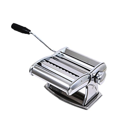 Pasta Maker Machine - Stainless Steel Roller for Fresh Spaghetti Fettuccine Noodle Hand Crank Cutter